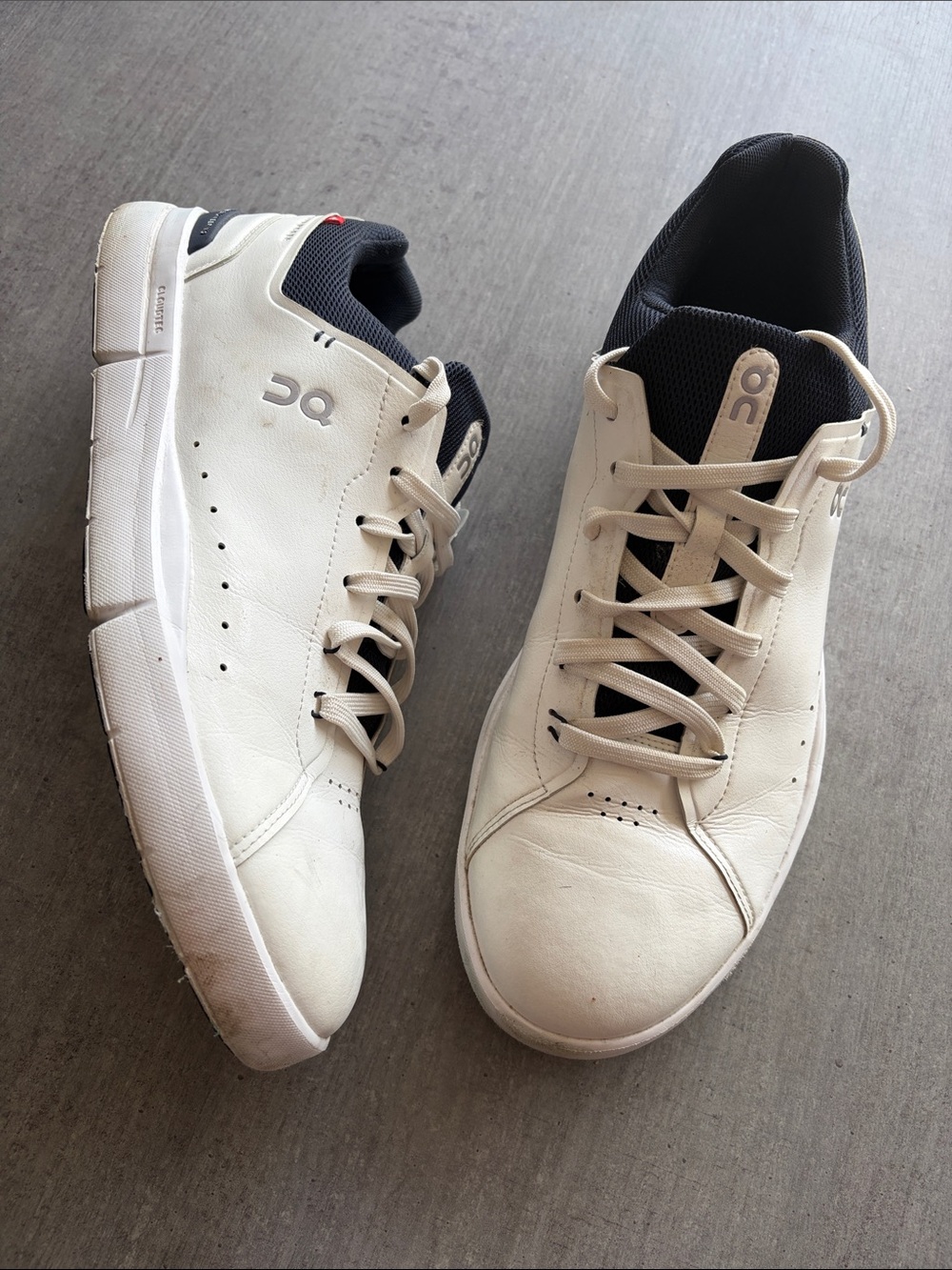On Running Men’s White and Black Leather Sneakers
